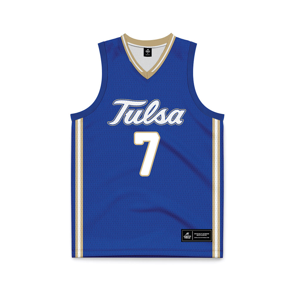 Tulsa - NCAA Women's Basketball : Teresa Seppälä - Blue Basketball Jersey-0