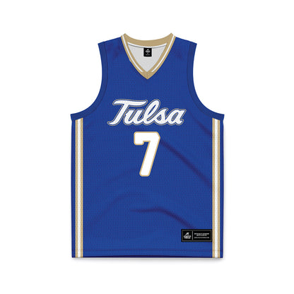 Tulsa - NCAA Women's Basketball : Teresa Seppälä - Blue Basketball Jersey-0