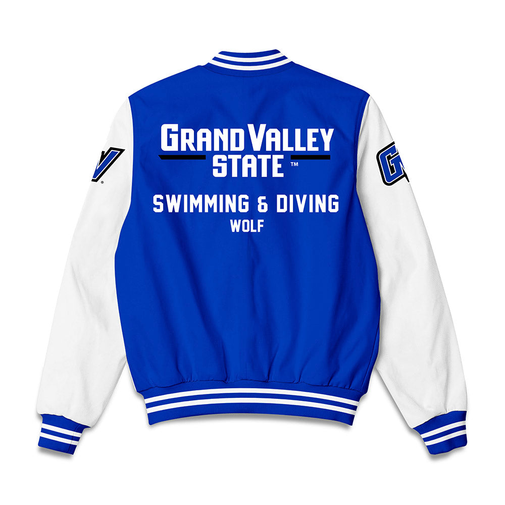 Grand Valley - NCAA Women's Swimming & Diving : Laney Wolf - Bomber Jacket-1