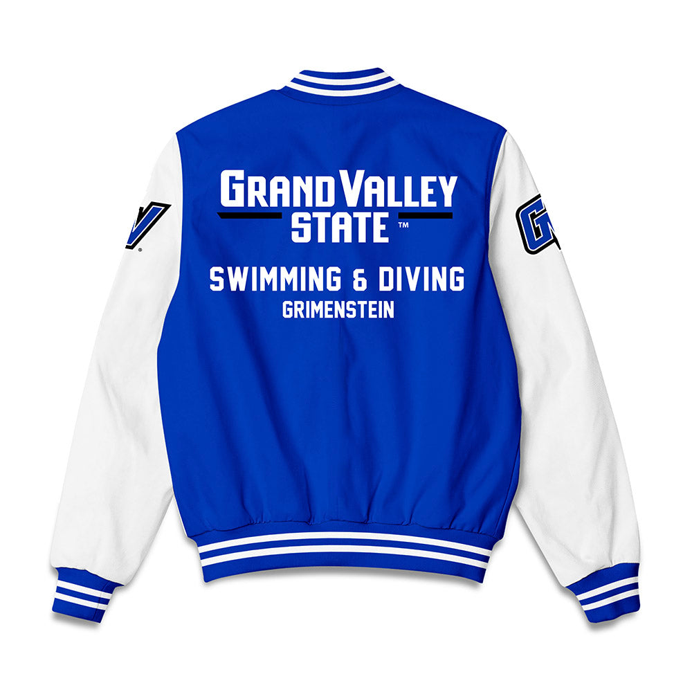 Grand Valley - NCAA Men's Swimming & Diving : Joshua Grimenstein - Bomber Jacket-1