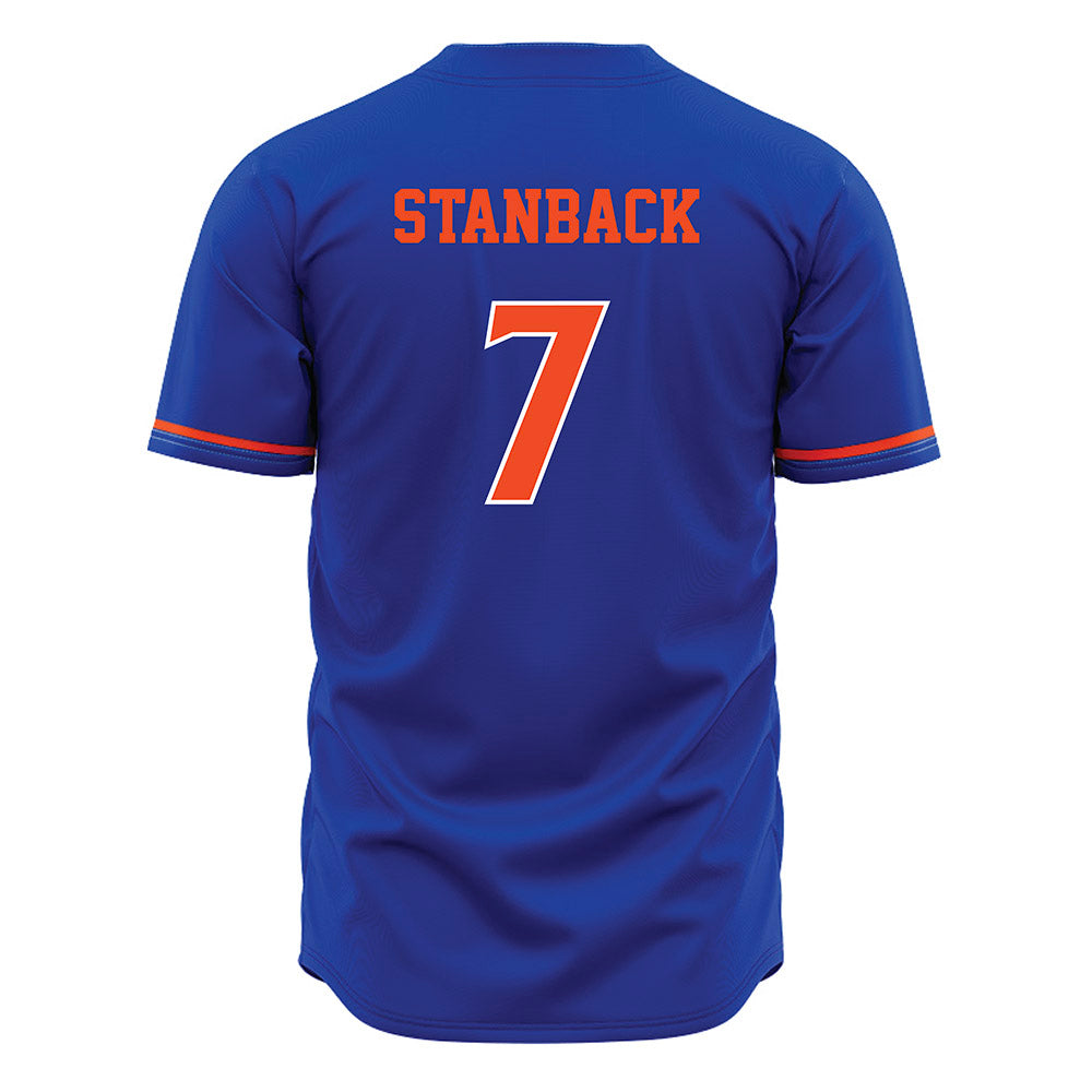 Boise State - NCAA Men's Basketball : Jerquarius Stanback - Blue Jersey-1
