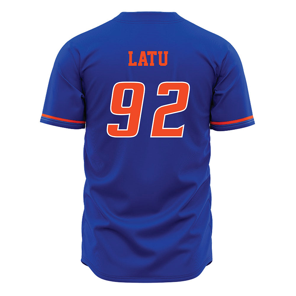 Boise State - NCAA Football : David Latu - Blue Jersey-1