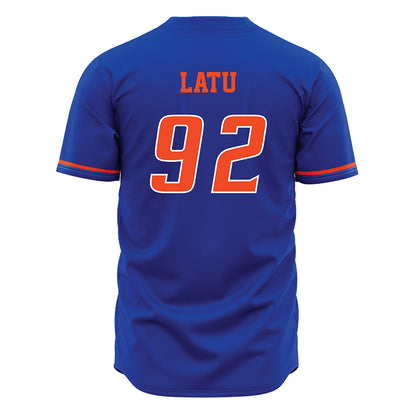 Boise State - NCAA Football : David Latu - Blue Jersey-1