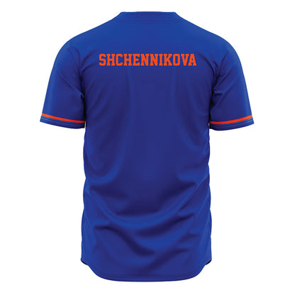 Boise State - NCAA Women's Gymnastics : Kristina Shchennikova - Blue Jersey-1