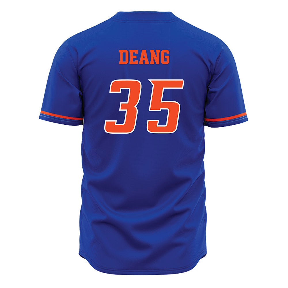 Boise State - NCAA Men's Basketball : Jikany Deang - Blue Jersey-1