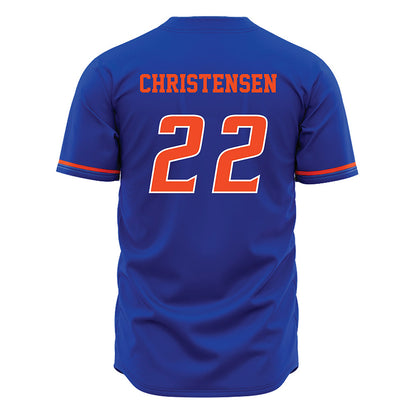 Boise State - NCAA Beach Volleyball : Anika Christensen - Blue Jersey-1