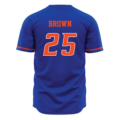 Boise State - NCAA Football : Quinton Brown - Blue Jersey-1