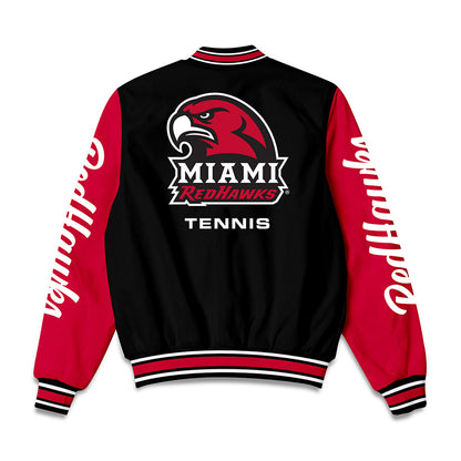 Miami of Ohio - NCAA Women's Tennis : Sarah Dev - Bomber Jacket-1