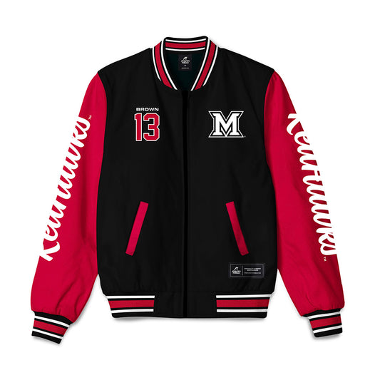 Miami of Ohio - NCAA Softball : Kendall Brown - Bomber Jacket-0