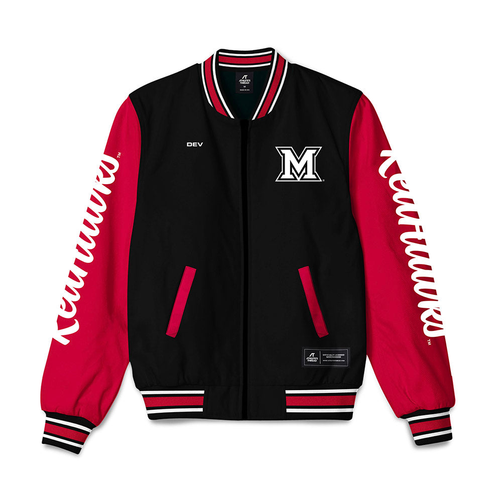 Miami of Ohio - NCAA Women's Tennis : Sarah Dev - Bomber Jacket-0
