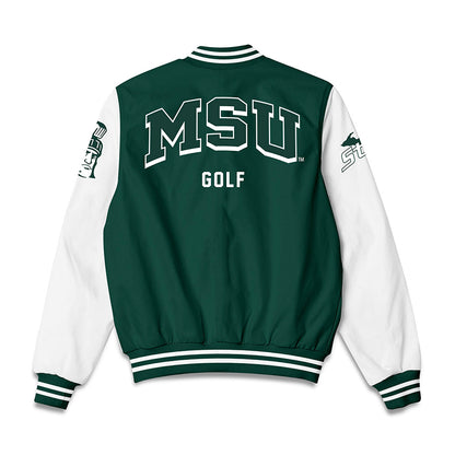 Michigan State - NCAA Men's Golf : Pierce Morrissey - Bomber Jacket