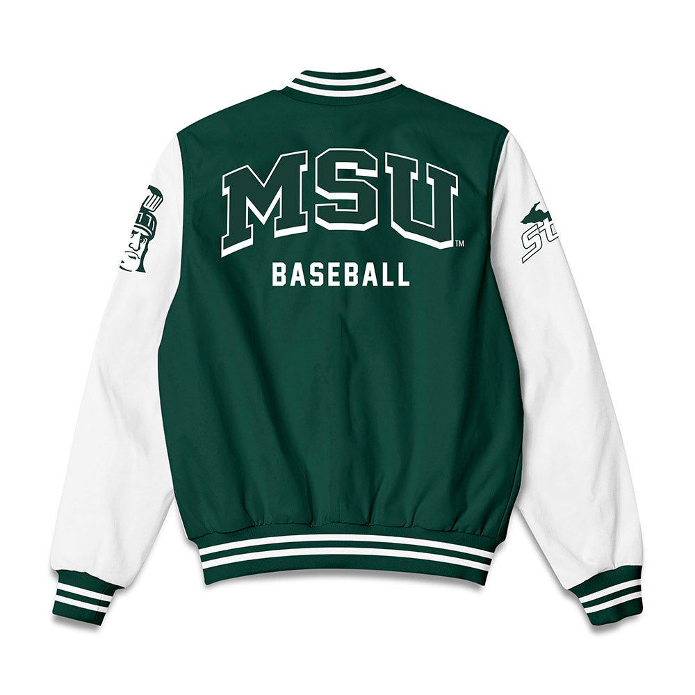 Michigan State - NCAA Baseball : Randy Seymour - Bomber Jacket-1