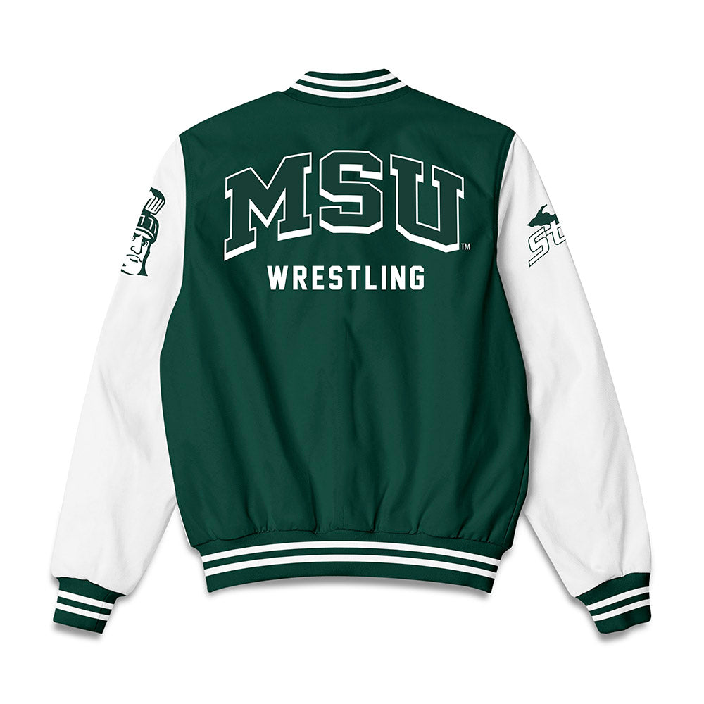Michigan State - NCAA Wrestling : Owen Segorski - Bomber Jacket-1