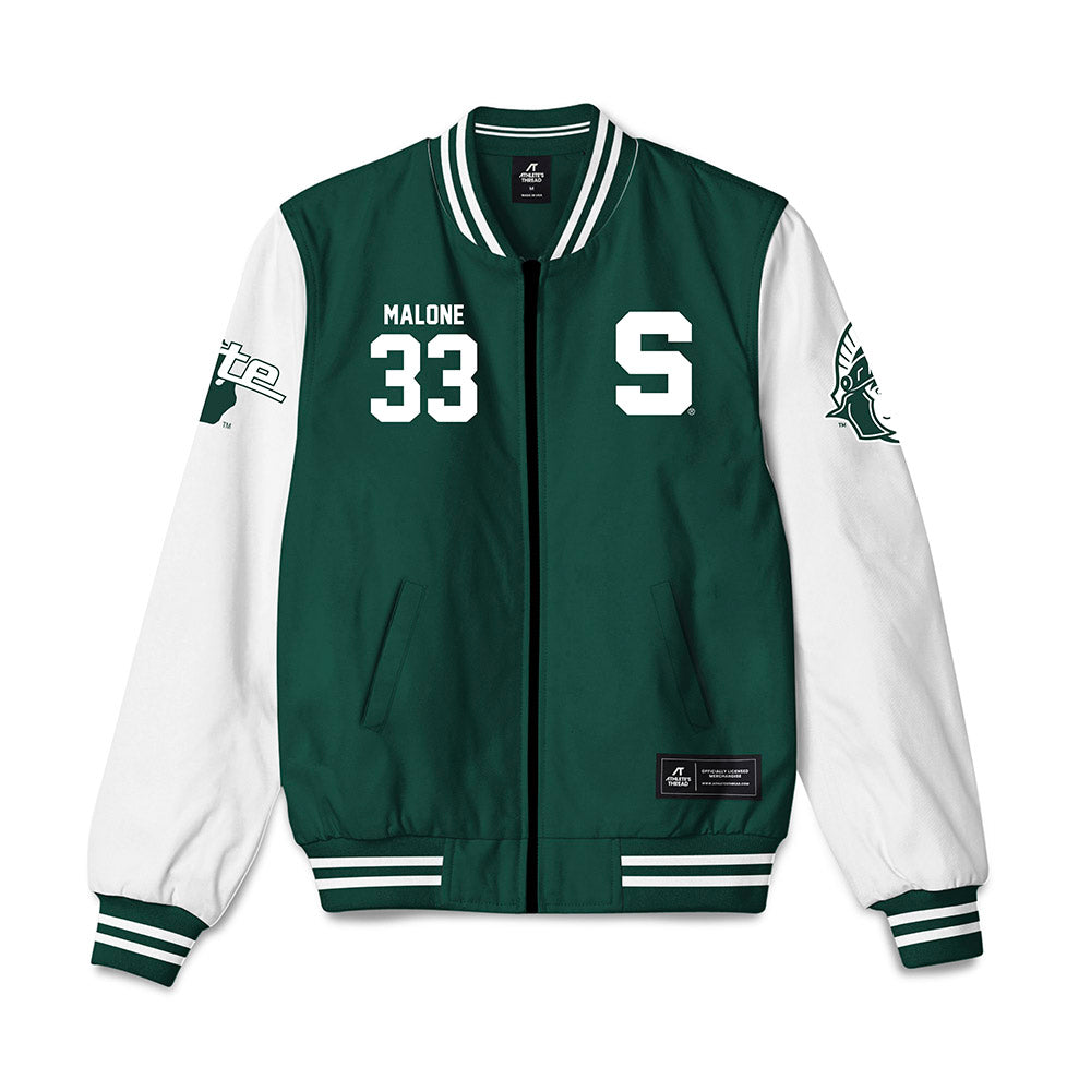 Michigan State - NCAA Football : DiMari Malone - Bomber Jacket-0