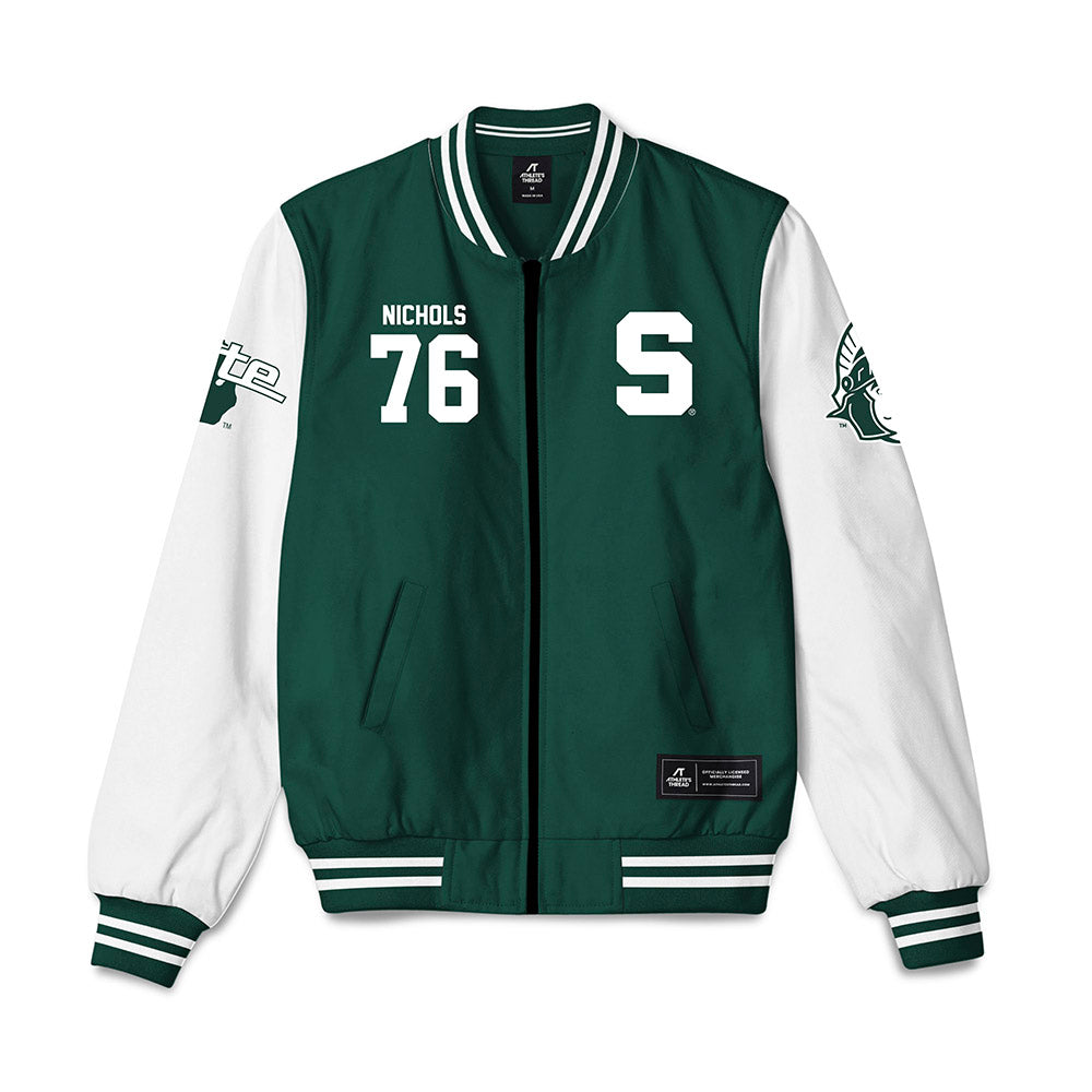 Michigan State - NCAA Football : Andrew Nichols - Bomber Jacket-0