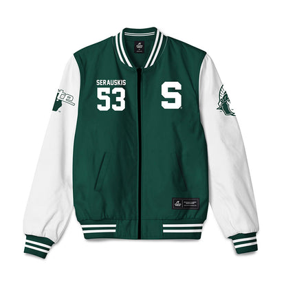 Michigan State - NCAA Football : Trey Serauskis - Bomber Jacket-0
