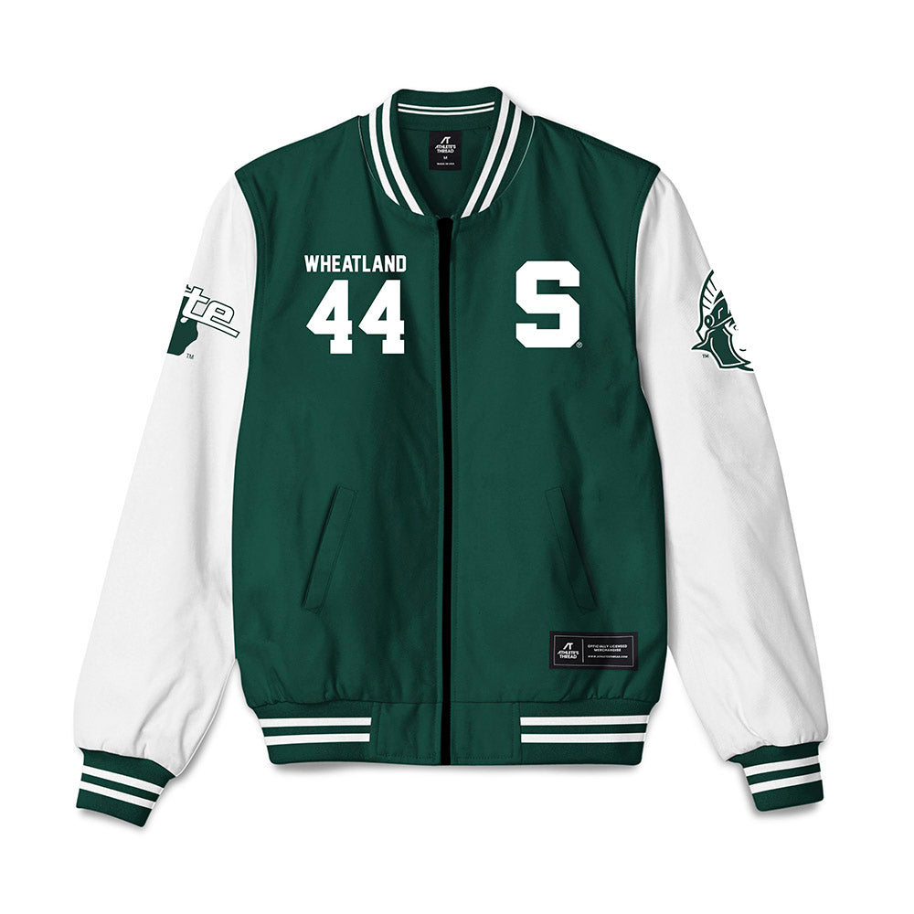 Michigan State - NCAA Football : Caleb Wheatland - Bomber Jacket-0