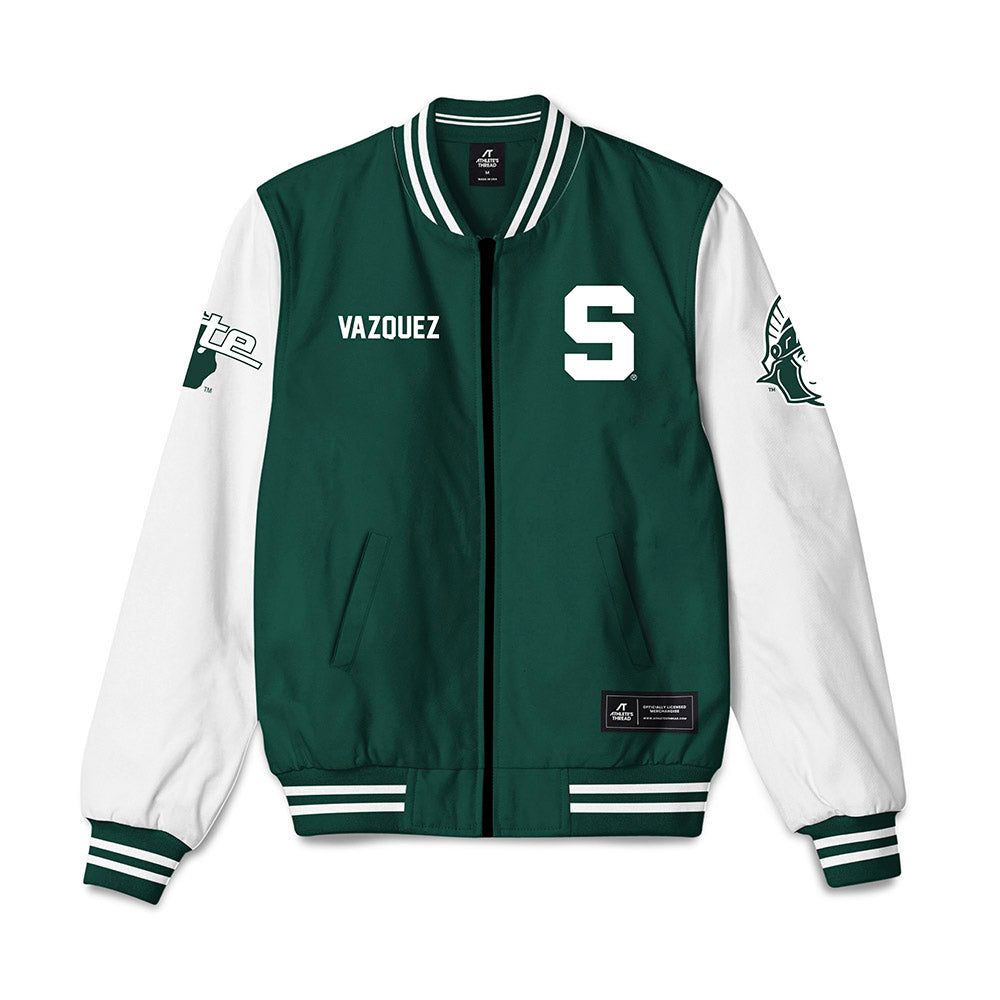 Michigan State - NCAA Cheerleading : Xavier Vazquez - Bomber Jacket-0