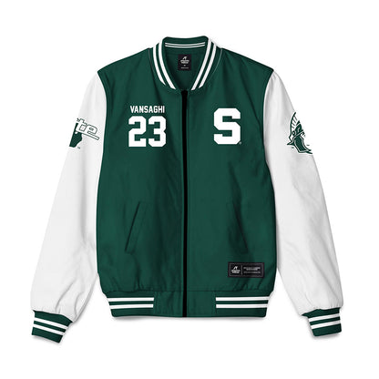 Michigan State - NCAA Men's Ice Hockey : Shane Vansaghi - Bomber Jacket-0