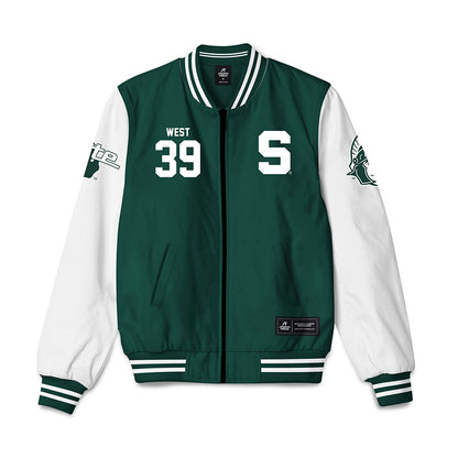 Michigan State - NCAA Football : Elisha West - Bomber Jacket-0