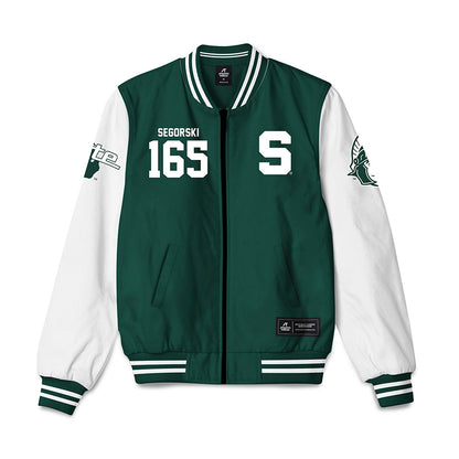 Michigan State - NCAA Wrestling : Owen Segorski - Bomber Jacket-0
