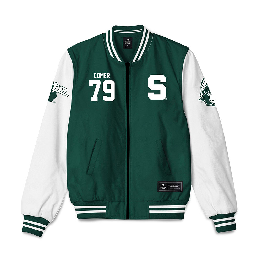 Michigan State - NCAA Football : Tristan Comer - Bomber Jacket-0