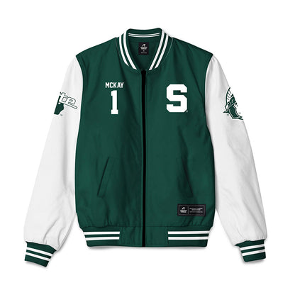 Michigan State - NCAA Baseball : Ryan McKay - Bomber Jacket-0