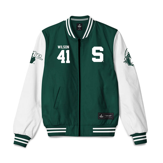 Michigan State - NCAA Football : Jaxson Wilson - Bomber Jacket-0