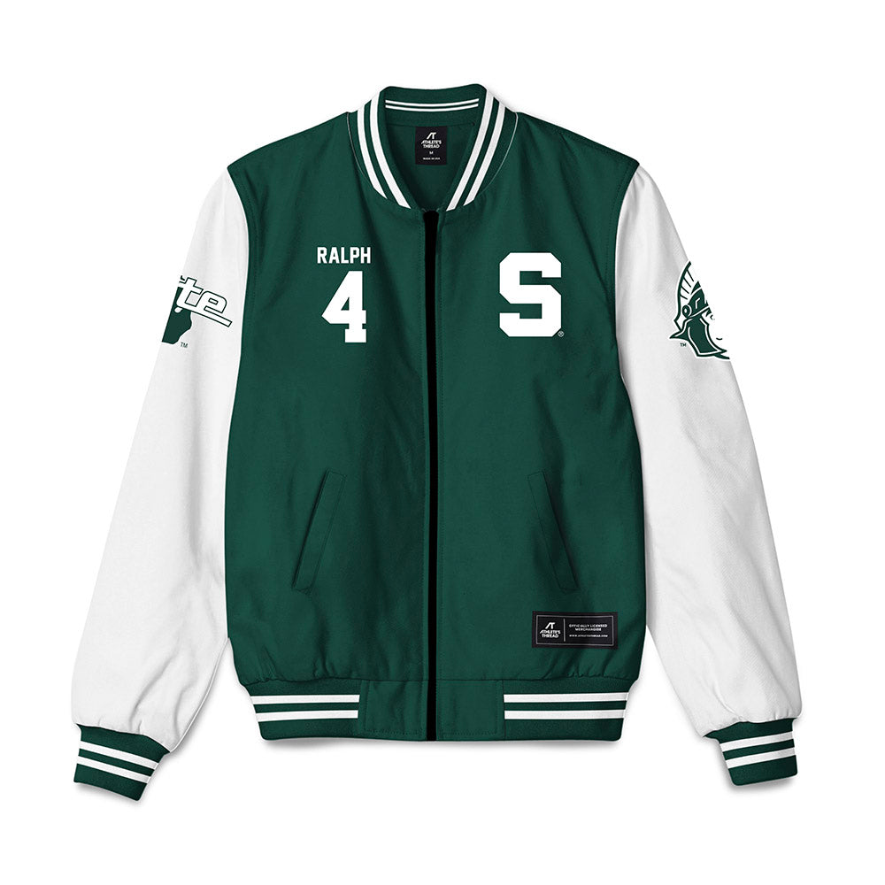 Michigan State - NCAA Men's Ice Hockey : Colin Ralph - Bomber Jacket-0