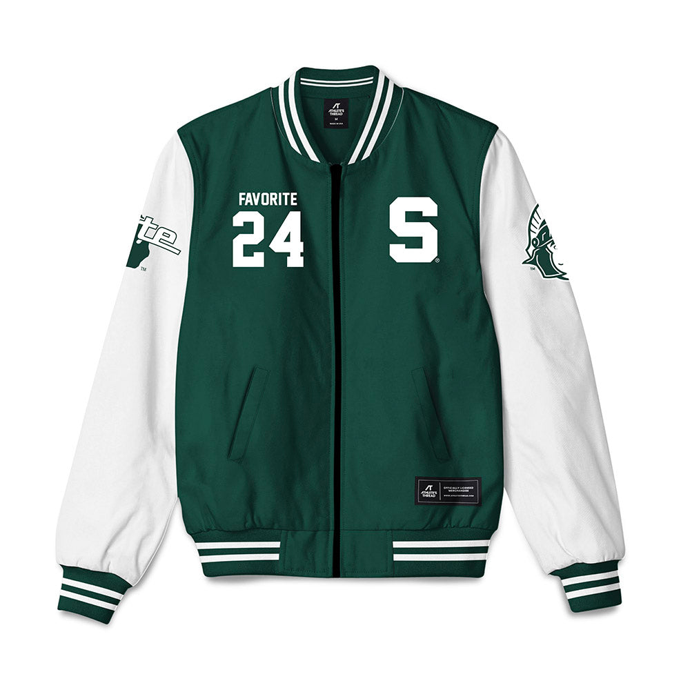 Michigan State - NCAA Football : Jeremiah Favorite - Bomber Jacket-0