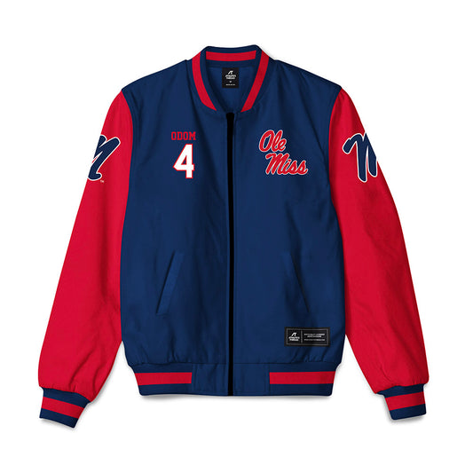 Ole Miss - NCAA Baseball : Leo Odom - Bomber Jacket-0