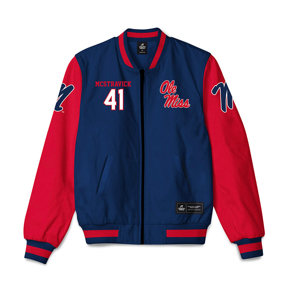 Ole Miss - NCAA Football : Peter Mcstravick - Bomber Jacket-0