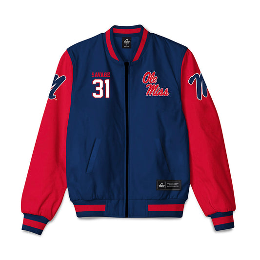 Ole Miss - NCAA Softball : Jada Savage - Bomber Jacket-0