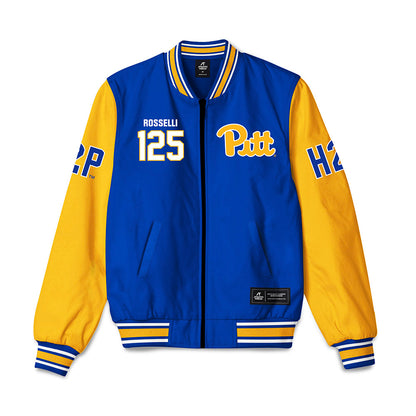 Pittsburgh - NCAA Wrestling : Jaxson Rosselli - Bomber Jacket-0