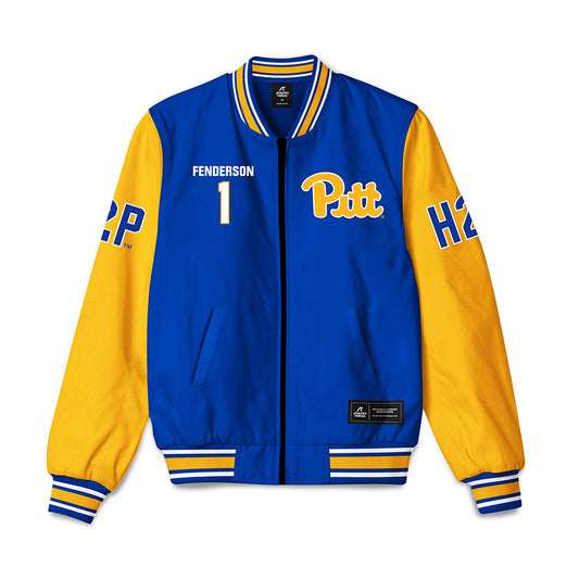 Pittsburgh - NCAA Baseball : Trey Fenderson - Bomber Jacket-0