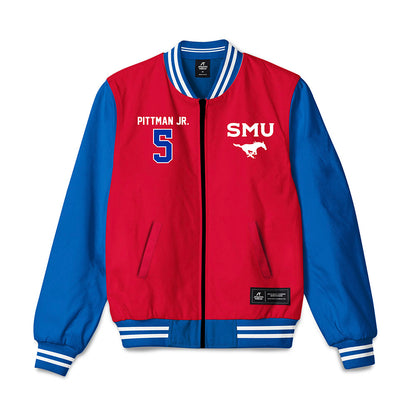 SMU - NCAA Football : Randy Pittman Jr. - Bomber Jacket-0