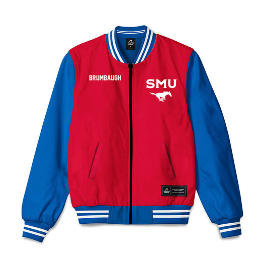 SMU - NCAA Men's Basketball : Rowan Brumbaugh - Bomber Jacket-0