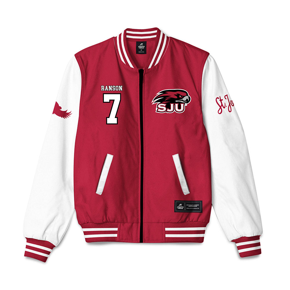 St. Joe's - NCAA Men's Basketball : Bj Ranson - Bomber Jacket-0