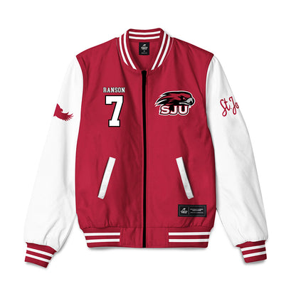 St. Joe's - NCAA Men's Basketball : Bj Ranson - Bomber Jacket-0