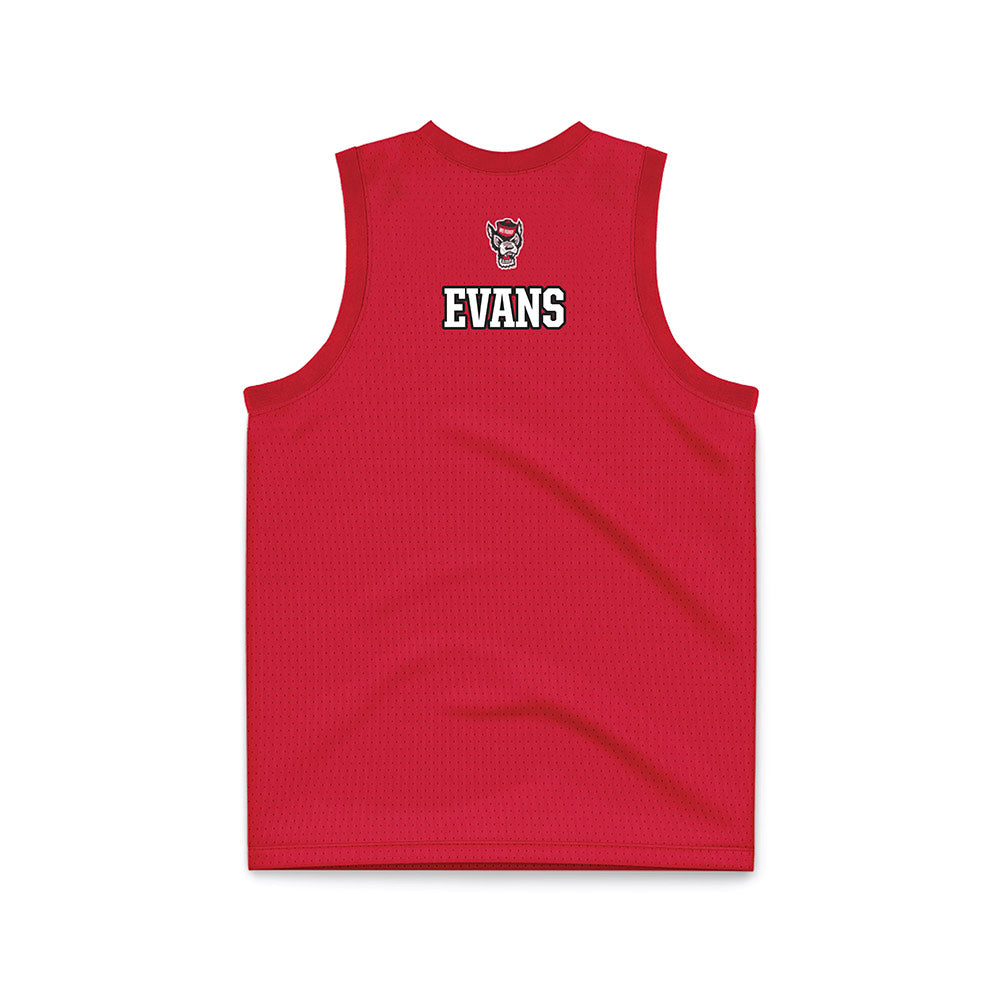 NC State - NCAA Men's Basketball : Kyle Evans - Red Basketball Jersey-1