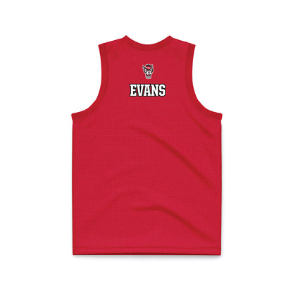 NC State - NCAA Men's Basketball : Kyle Evans - Red Basketball Jersey-1