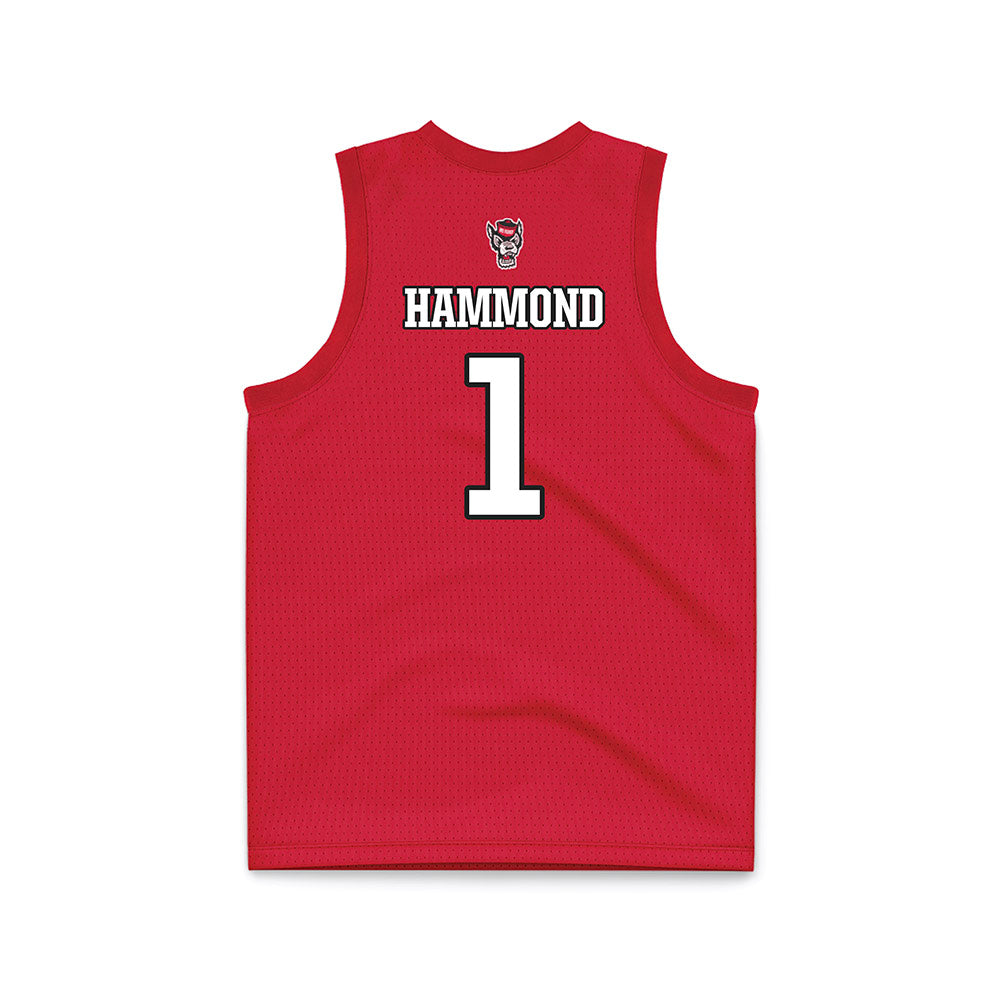 NC State - NCAA Men's Basketball : Christian Hammond - Red Basketball Jersey-1