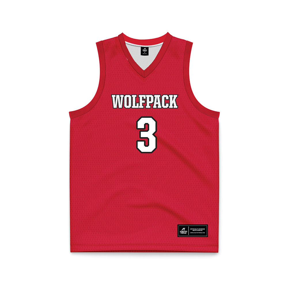 NC State - NCAA Men's Basketball : Eemeli Yalaho - Red Basketball Jersey-0