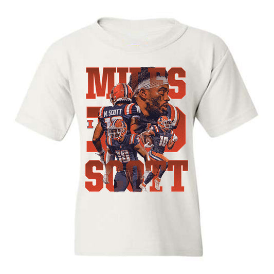 Illinois - NCAA Football : Miles Scott -  Youth T-Shirt Player Collage