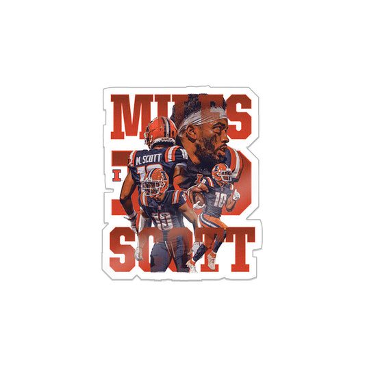 Illinois - NCAA Football : Miles Scott -  Sticker Player Collage