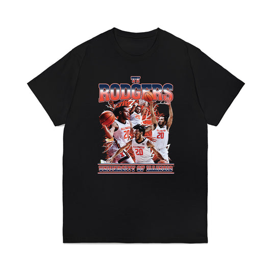 Illinois - NCAA Men's Basketball : Ty Rodgers - Player Collage Premium T-Shirt-0