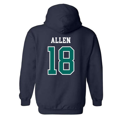 UNC Wilmington - NCAA Baseball : Cooper Allen - Sports Shersey Hooded Sweatshirt-1