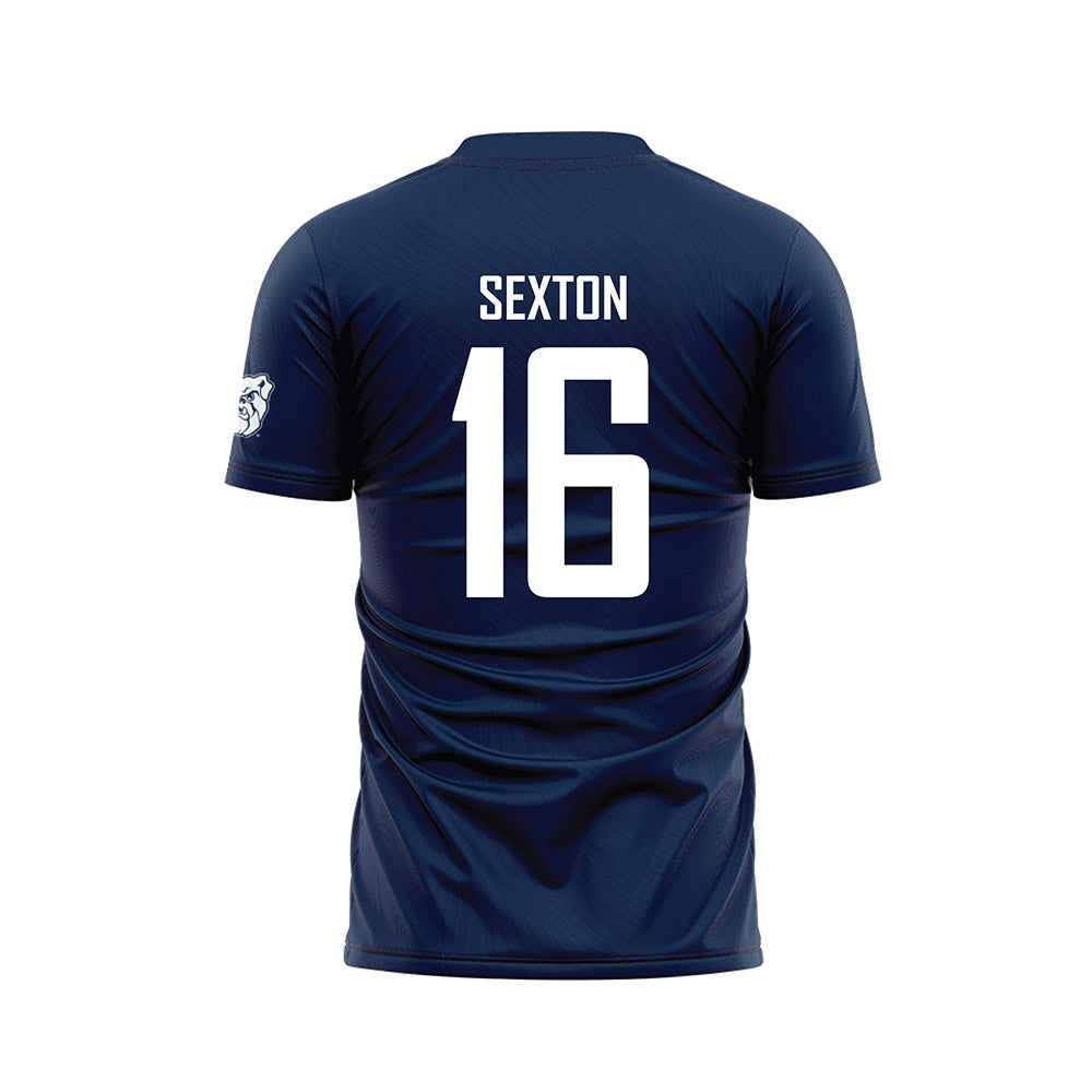 Butler - NCAA Men's Soccer : Alec Sexton - Navy Soccer Jersey-1