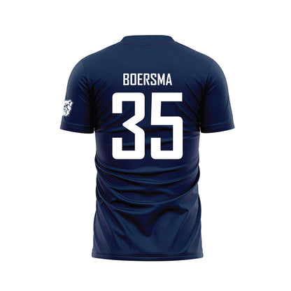 Butler - NCAA Men's Soccer : Brooks Boersma - Navy Soccer Jersey-1