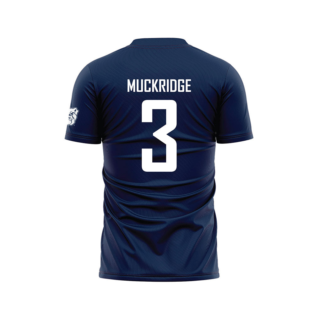 Butler - NCAA Men's Soccer : Evan Muckridge - Navy Soccer Jersey-1